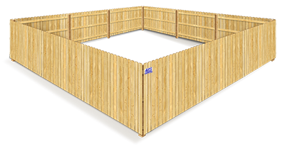 example of a wood fence in Jackson Tennessee