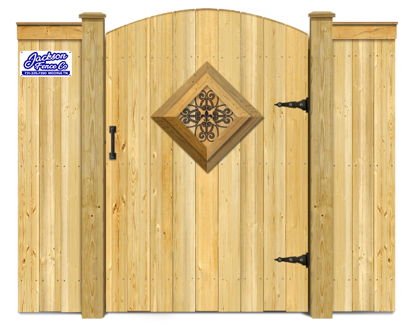 Decorative metal accent - Custom Wood Gate