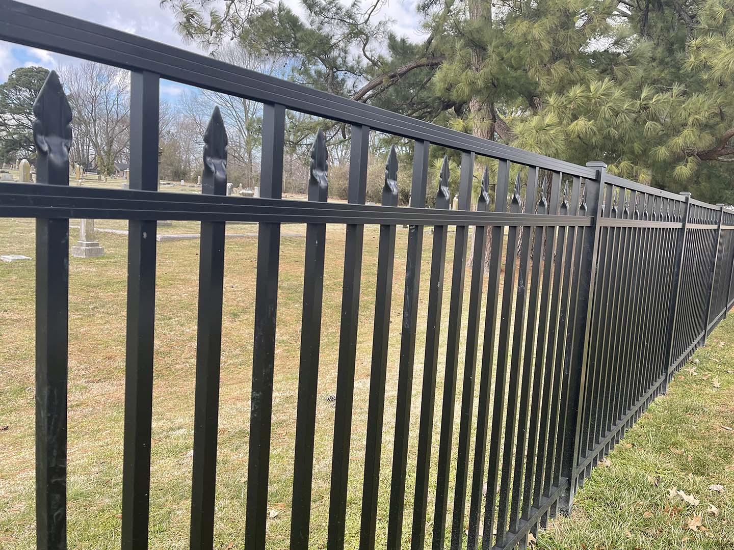 West Tennessee Black Aluminum Fence