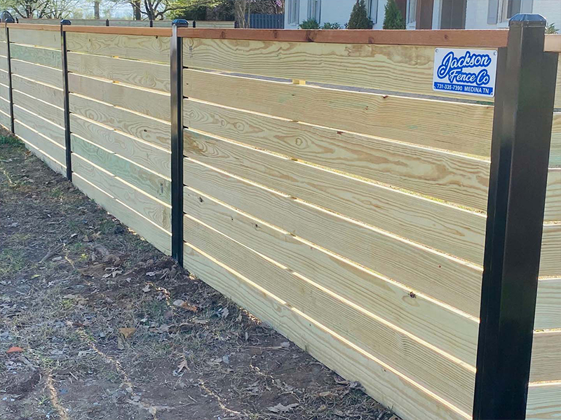 Bartlett TN horizontal style wood fence